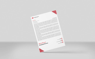 Wavy letterhead Business template design