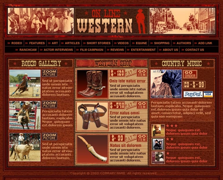 Antique Store Website Template 4593