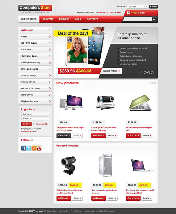 Complete Computers Store VirtueMart Template New Screenshots BIG