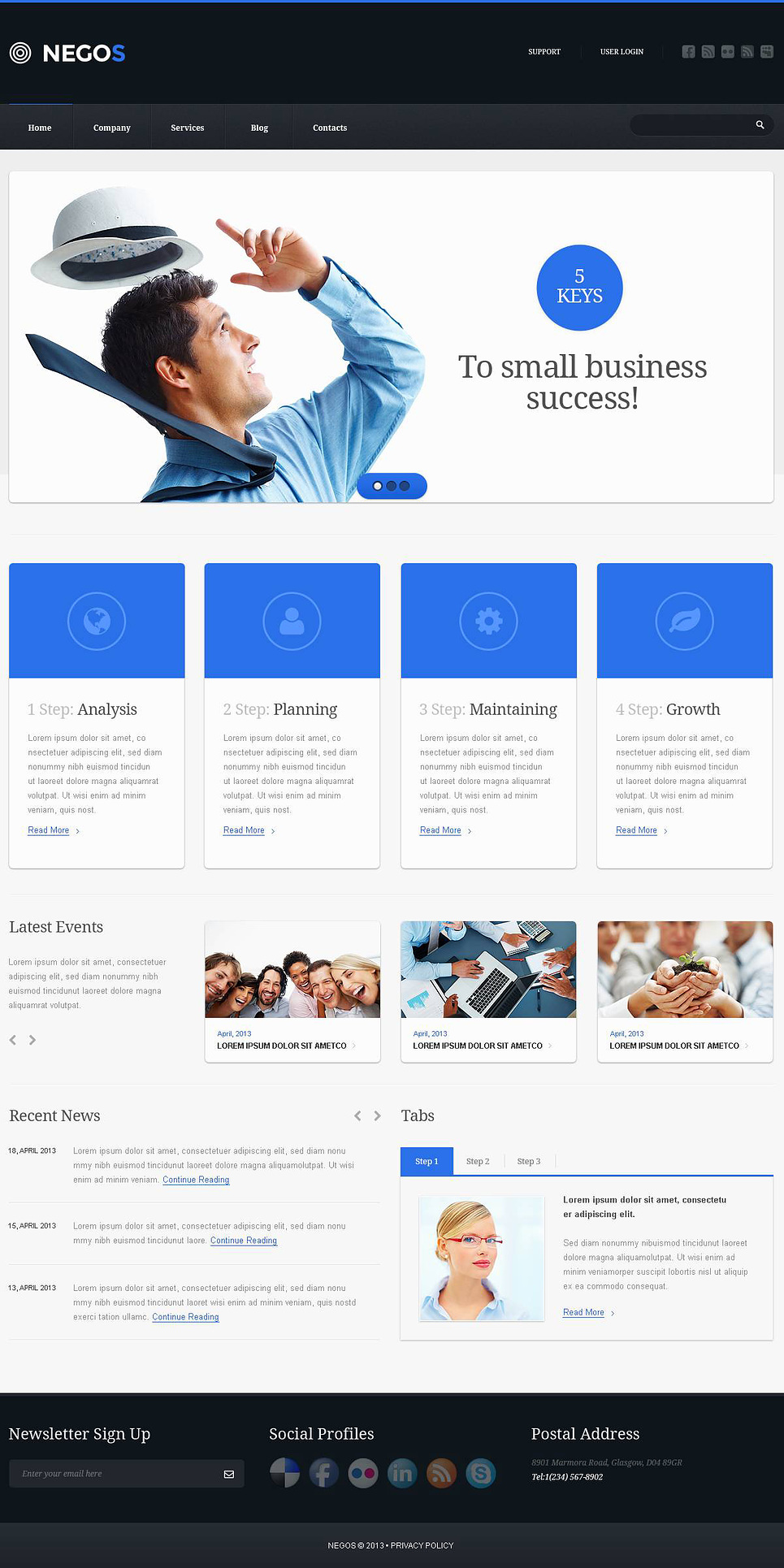 Outsourcing Company Responsive Website Template New Screenshots BIG