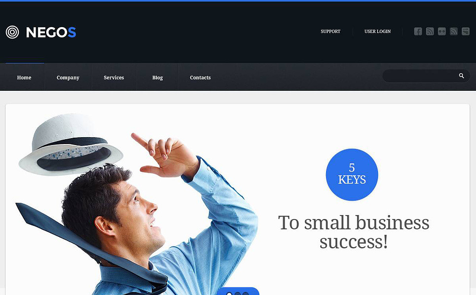 Outsourcing Company Responsive Website Template 45080