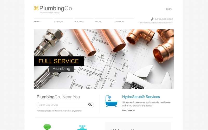 Plumbing Responsive Website Template