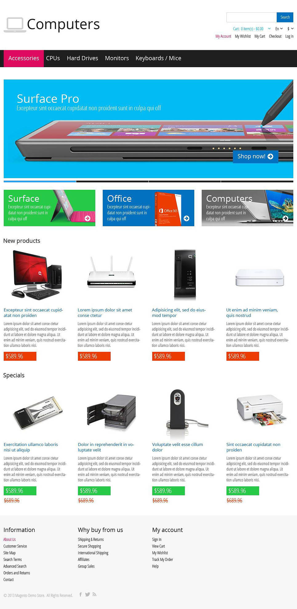 Responsive Computers Store Magento Theme New Screenshots BIG