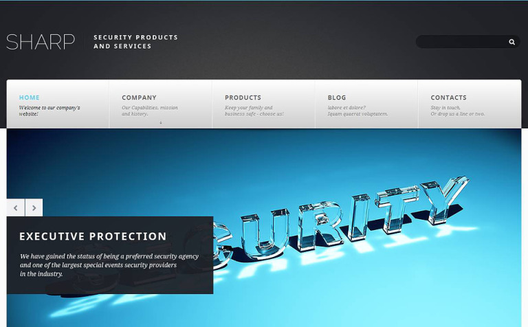 Security Responsive Website Theme Big Screenshot Security Responsive Website Template New Screenshots BIG