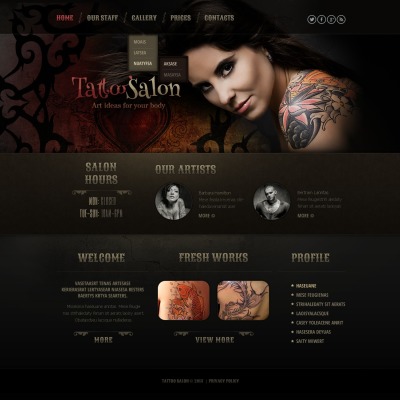 Tattoo Salon Templat