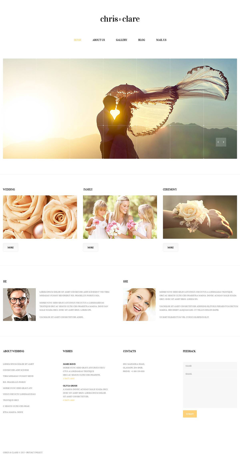Wedding Album Responsive Website Template New Screenshots BIG