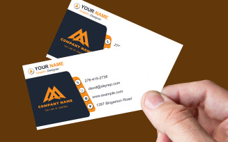 Clean and Professional Double-Sided Business Card PSD Template