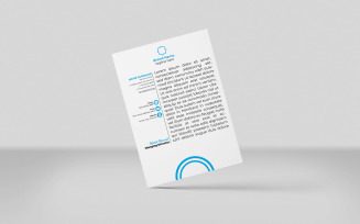 Creative Letterhead Sky Color Corporate Letterhead Identity Template Design