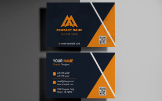 Modern Double-Sided Business Card PSD Template for Startups