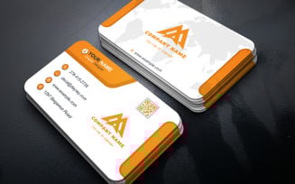 Professional Double-Sided Business Card PSD Template for Corporate Branding