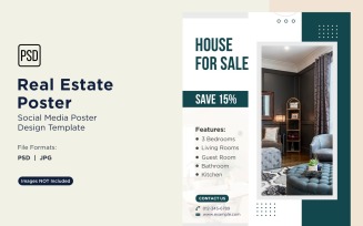 Real Estate Social Media Poster Post Design Template 13