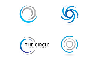 Abstract circle logo vector icon design V15
