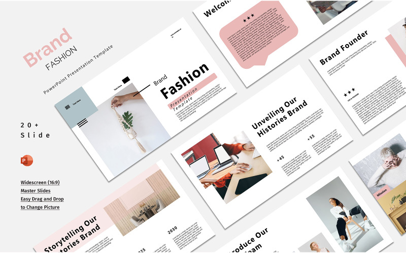 Brand Fashion powerpoint template PowerPoint Template