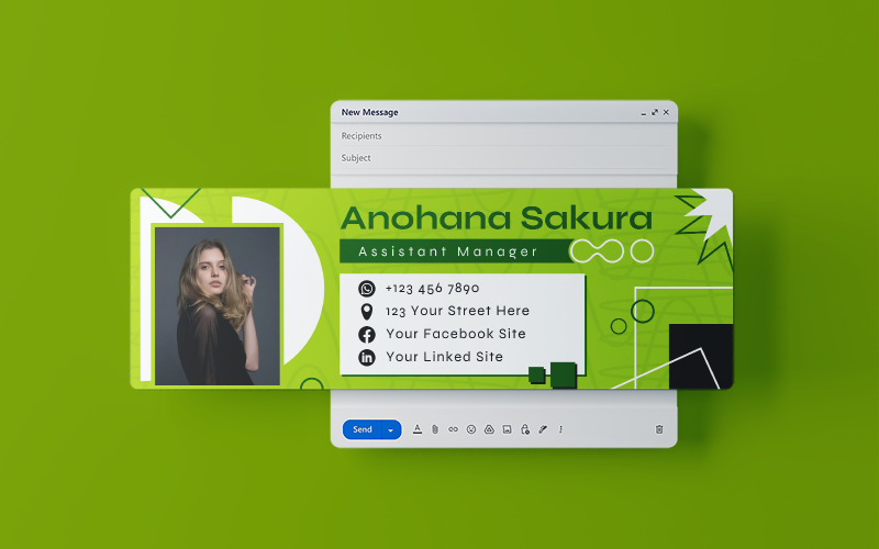 Creative Email Signature Design Template 1 Corporate Identity