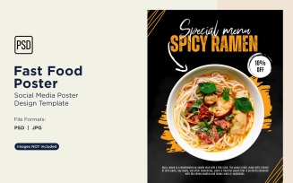 Fast Food Social Media Post Poster Design Template 11