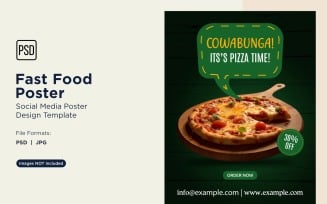 Fast Food Social Media Post Poster Design Template 35