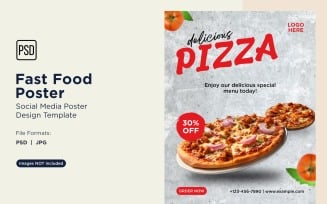 Fast Food Social Media Post Poster Design Template 53