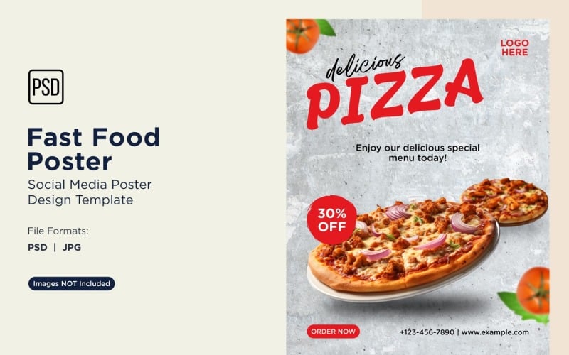 Fast Food Social Media Post Poster Design Template 53