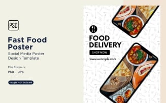 Fast Food Social Media Post Poster Design Template 82