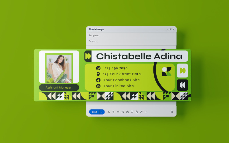 Geometric Email Signature Corporate Identity