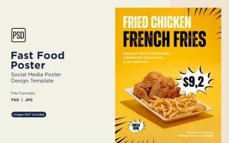 Fast Food Social Media Post Poster Design Template 10