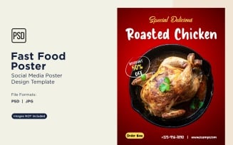 Fast Food Social Media Post Poster Design Template 12