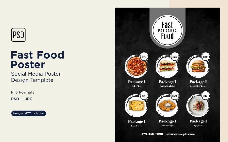Fast Food Social Media Post Poster Design Template 36