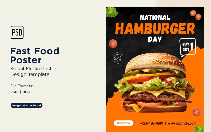 Fast Food Social Media Post Poster Design Template 38