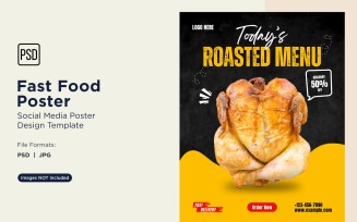 Fast Food Social Media Post Poster Design Template 39