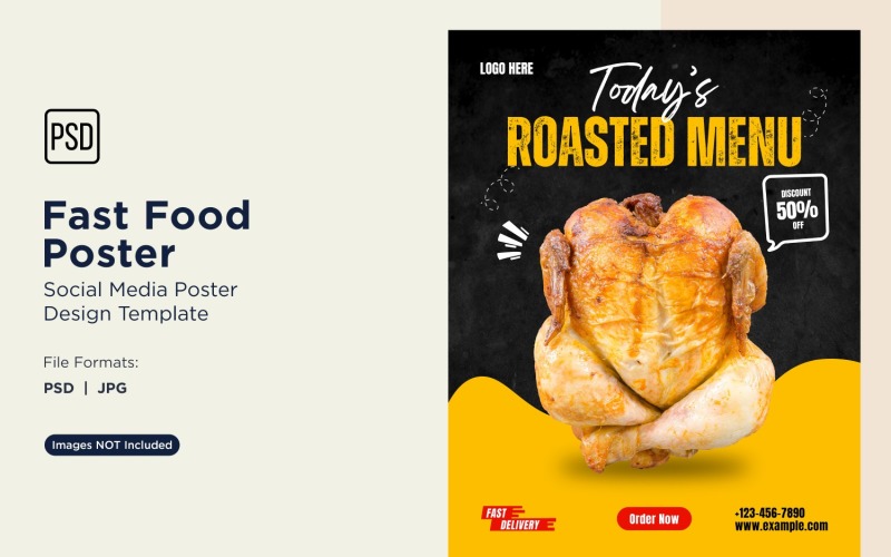 Fast Food Social Media Post Poster Design Template 39