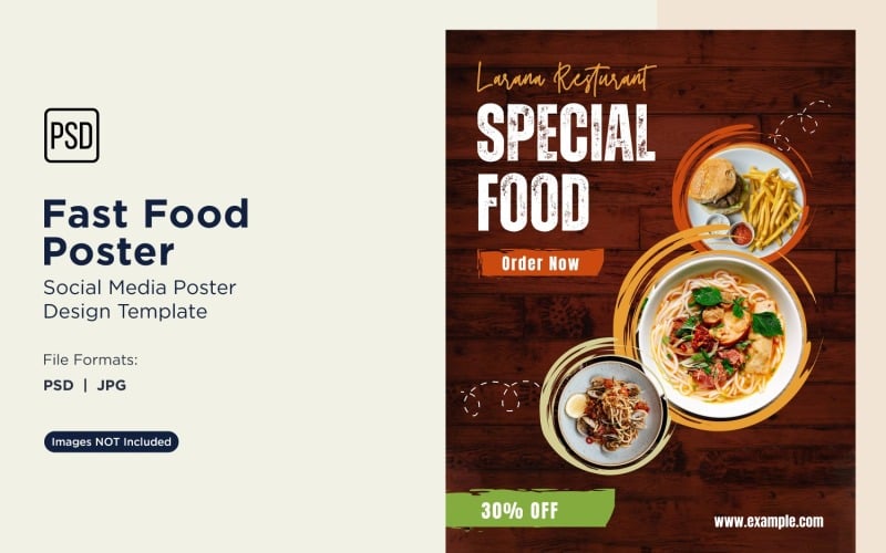 Fast Food Social Media Post Poster Design Template 40