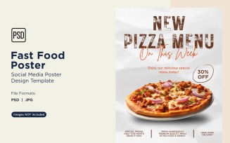 Fast Food Social Media Post Poster Design Template 46