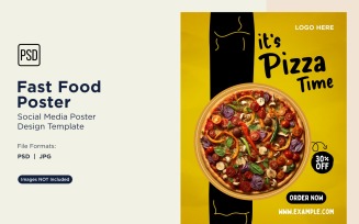 Fast Food Social Media Post Poster Design Template 49