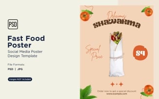 Fast Food Social Media Post Poster Design Template 57