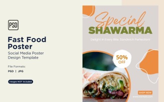 Fast Food Social Media Post Poster Design Template 59