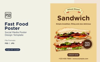 Fast Food Social Media Post Poster Design Template 72