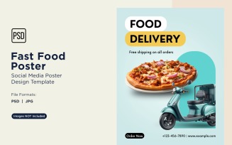 Fast Food Social Media Post Poster Design Template 79