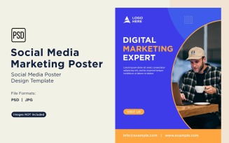 Modern and Simple Social Media Marketing Poster Design Template 10