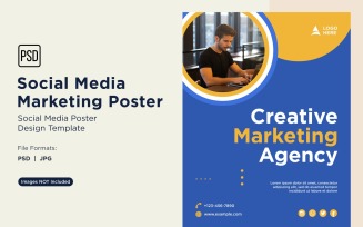 Modern and Simple Social Media Marketing Poster Design Template 16