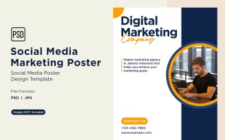 Modern and Simple Social Media Marketing Poster Design Template 18