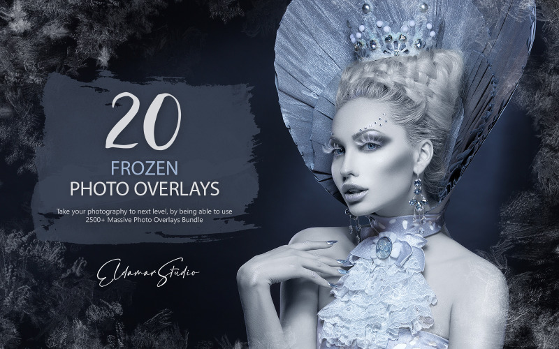 20 Frozen Photo Overlays - Winter, Christmas, Holiday Overlays Illustration