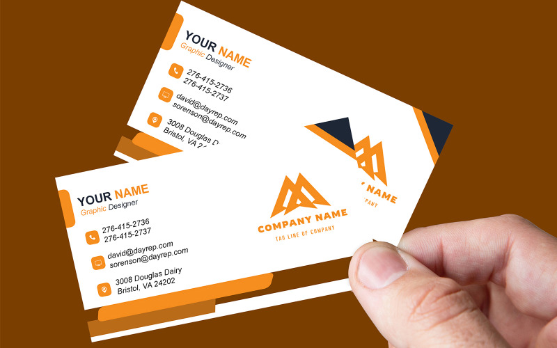 Modern Corporate Business Card PSD Template | Double-Sided, Editable & Print-Ready Corporate Identity