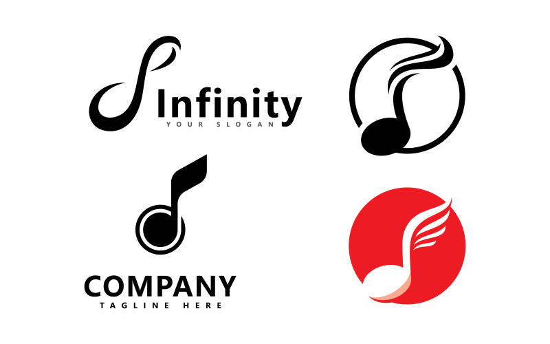 Music note logo Vector template V15 Logo Template