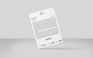 Creative Letterhead Corporate Letterhead Identity Template Design Minimal Style Black And Purple