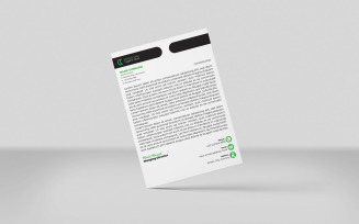 Creative Letterhead Green and Black Color Corporate Template
