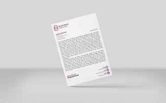 Creative Letterhead Maroon Color Corporate Letterhead Identity Template Design Minimal Style