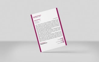 Creative Letterhead Maroon Color Corporate Letterhead