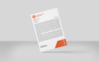 Creative Letterhead Orange Color Corporate Letterhead Identity Design