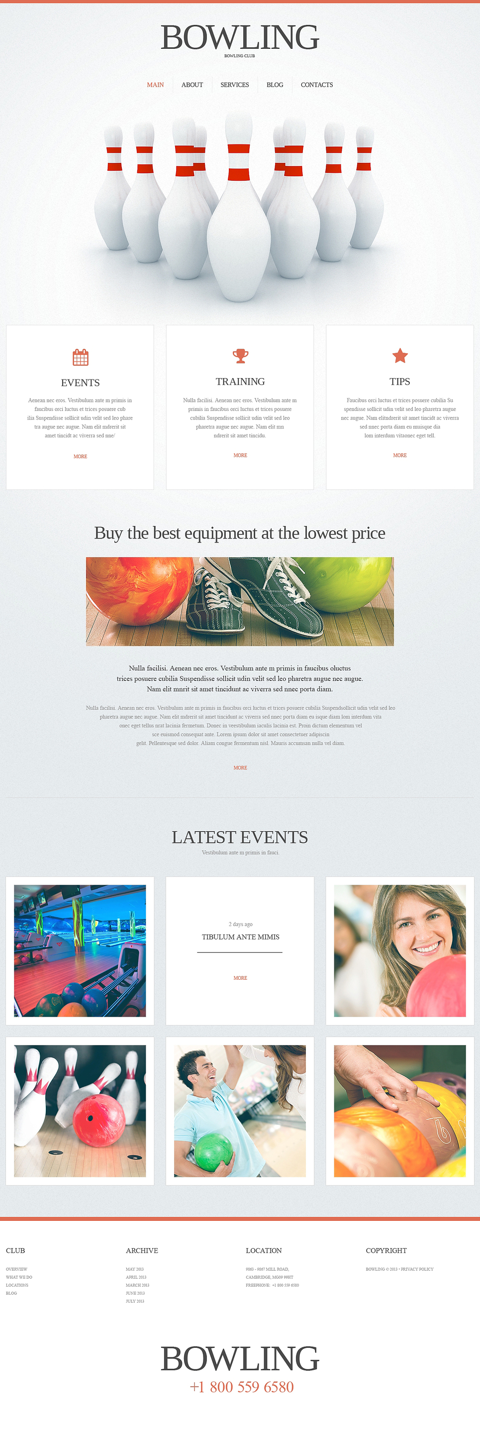 Bowling Responsive Website Template New Screenshots BIG