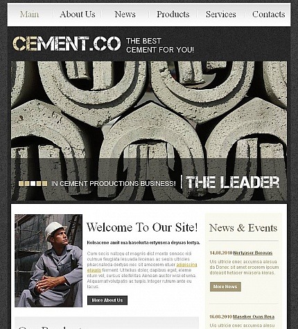Cement Premium Facebook HTML CMS Theme Big Screenshot Cement Facebook HTML CMS Template Facebook Screenshot